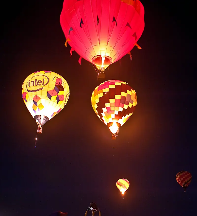 Balloons at dawn, Albuquerque Balloon Fiesta