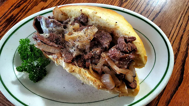 A Philadelphia cheesesteak