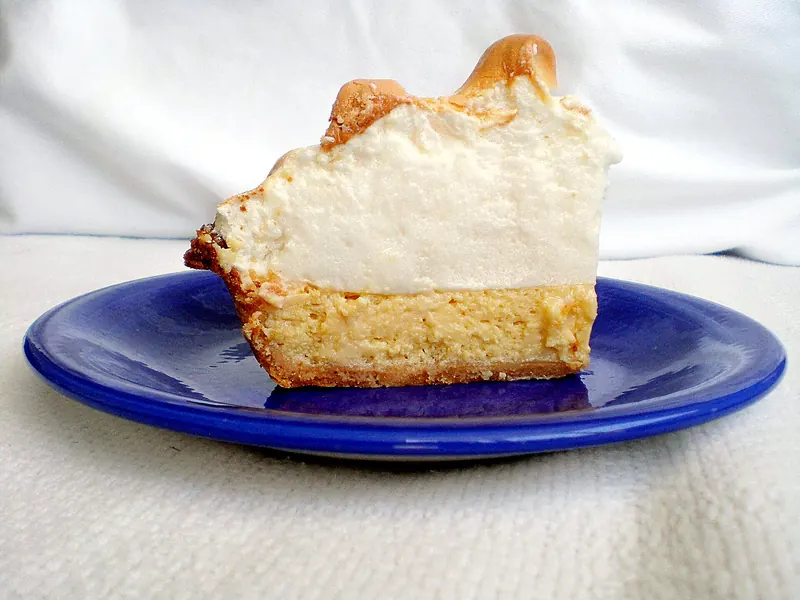 A slice of Key lime pie