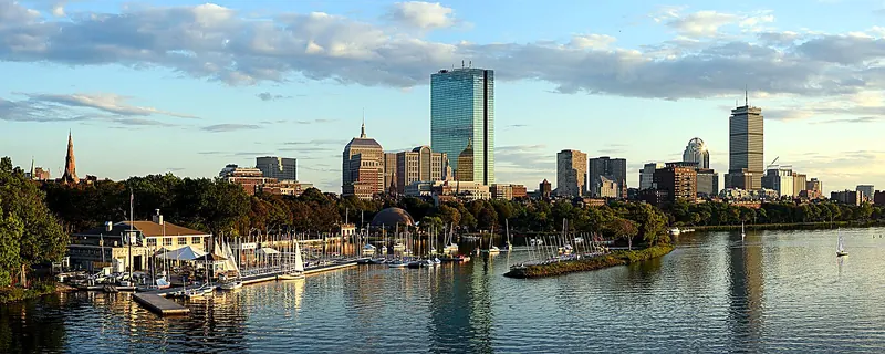 The Boston skyline from across the Charles