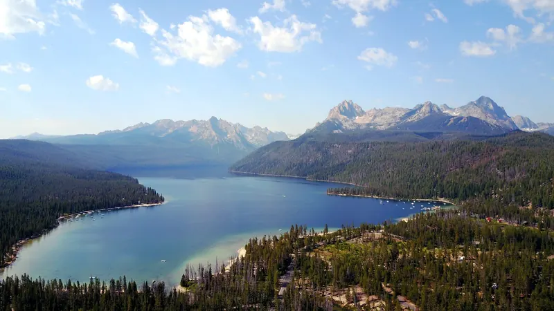 The Sawtooths over Redfish Lake, Idaho