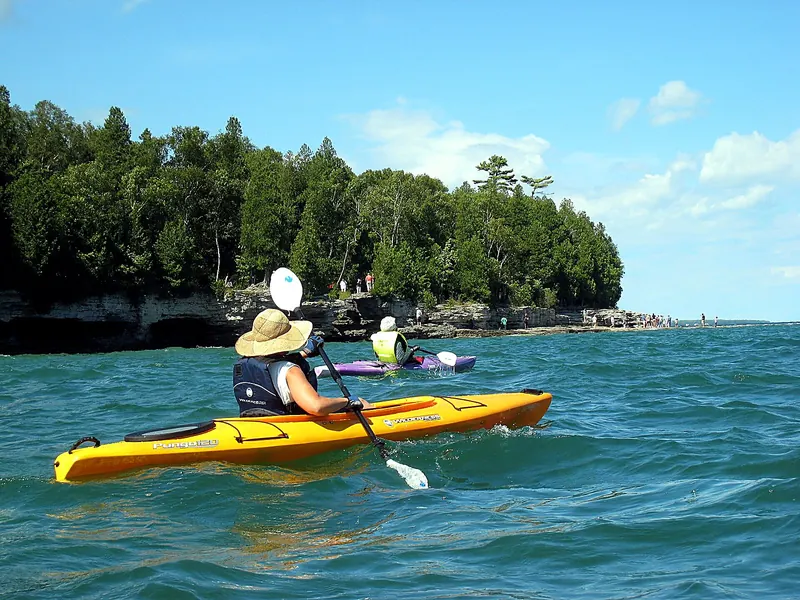 The limestone cliffs at Cave Point, Door County