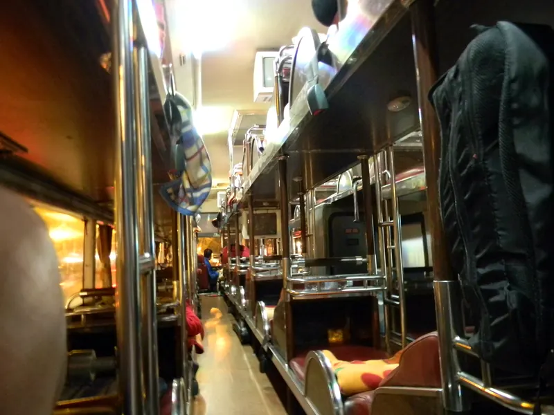 Inside a Vietnamese sleeper bus: reclining berths on the overnight runs