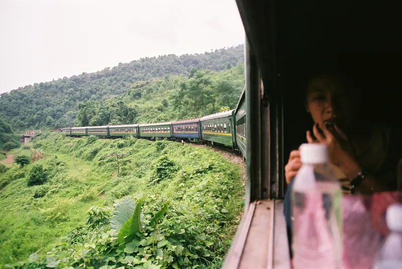 The Reunification Express winding through the green hills